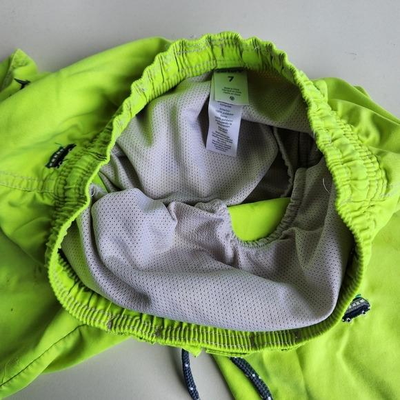 Lot Of 2 Boys Nordstrom Billabong Carter’s Blue Yellow Swim Trunks Shorts Sz 7 - Picture 8 of 9